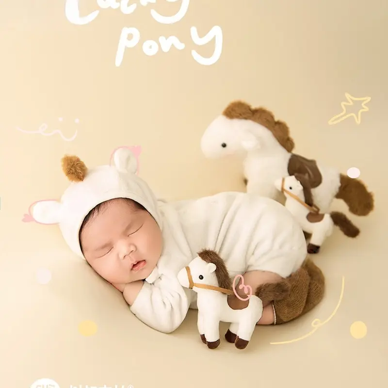 2026 White Horse Theme Set - Newborn Photography Props - Image 4